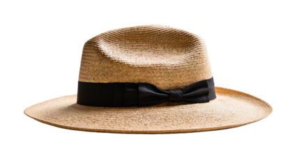 Elegant Straw Hat: A classic straw hat with a black ribbon exudes timeless style and sophistication