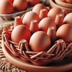 Clay Egg Carton**: A tray designed to hold freshly laid eggs.
