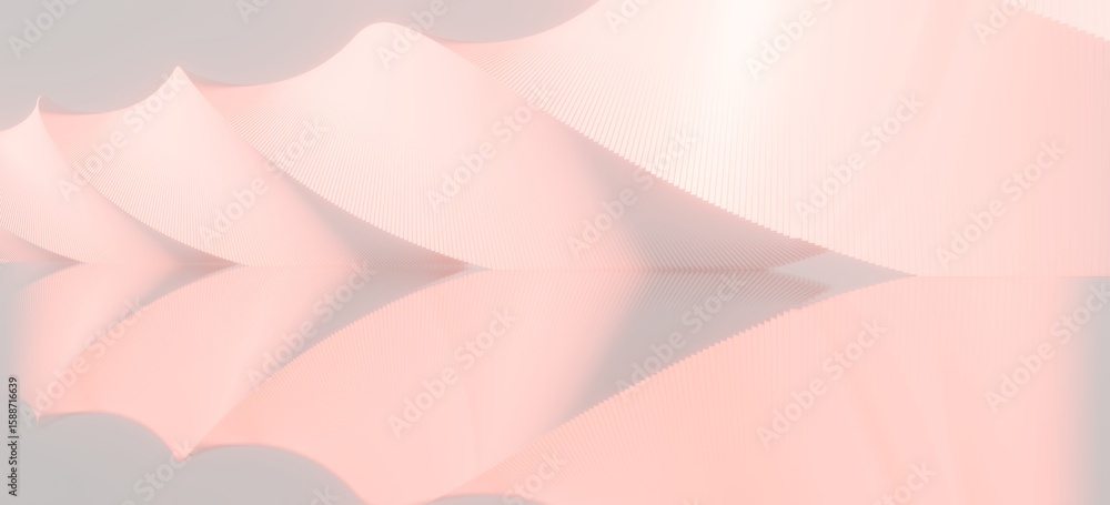 Poster abstract architecture background spiral geometric pattern of design 3d render