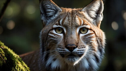 Close-Up Portrait of a Lynx in Its Natural Habitat