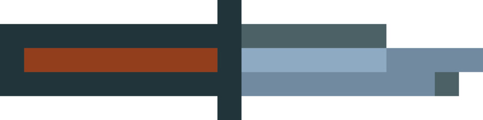 Obraz premium pixel illustration of combat knife