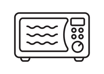 Microwave oven line icon. Kitchen electronics icon.