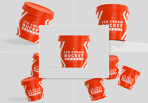 Ice Cream Bucket Mockup