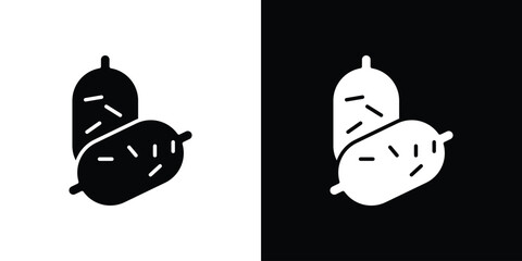 Sweet potato icon black flat pictogram. For graphic and web design.