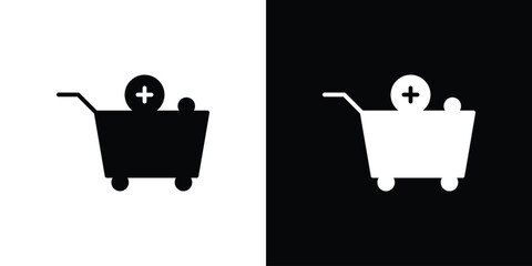 Procurement icon black flat pictogram. For graphic and web design.