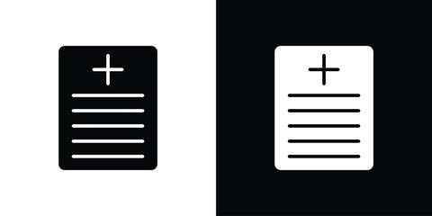 Health insurance icon black flat pictogram. For graphic and web design.