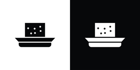 Halva icon black flat pictogram. For graphic and web design.