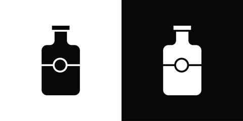 Obraz premium Gin icon black flat pictogram. For graphic and web design.