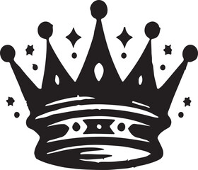  Elegant one-line logo of a crown with stylized points, minimalist and black-and-white only