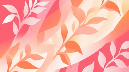 Abstract floral design, peach background, website banner