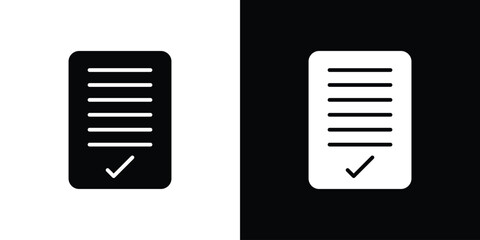 Contract coverage icon black flat pictogram. For graphic and web design.