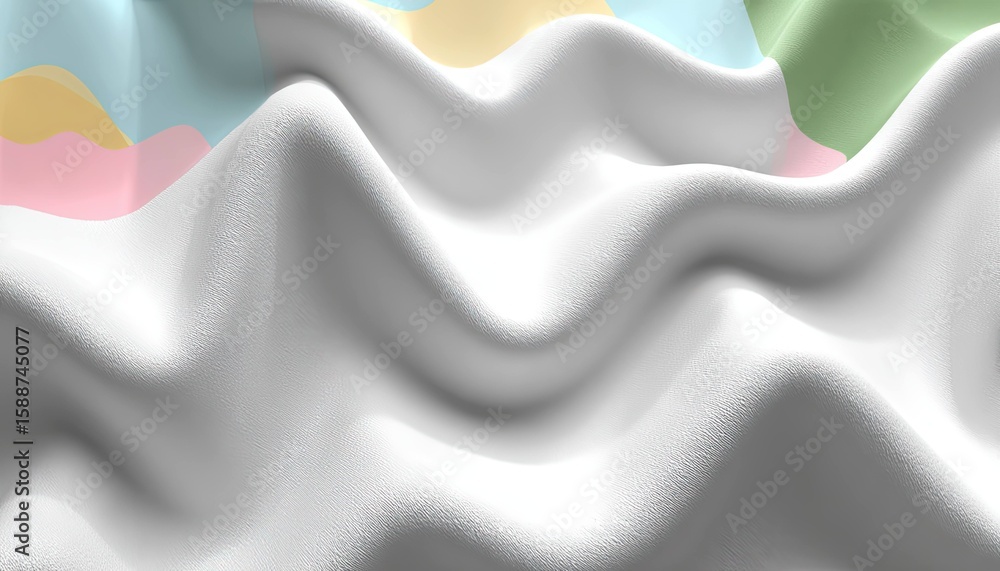 Poster abstract white background creating soft shadows in a minimalist graphic design studio environment