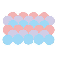 Pastel Colored Seamless Circle Pattern Design for Textile and Background Use