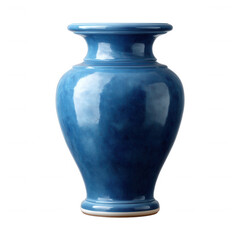 A beautiful blue ceramic vase with a glossy finish, perfect for home decor or as a decorative piece. Ideal for showcasing flowers or as a standalone art item.