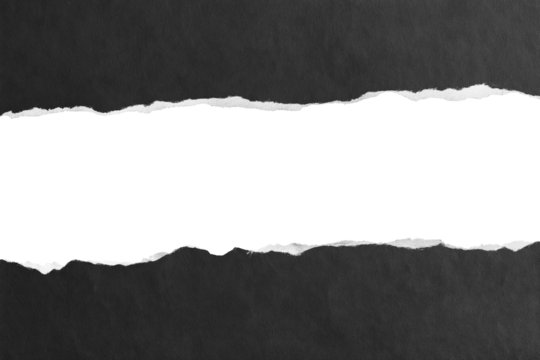 torn black pages with uneven texture edges. set of ripped black paper sheets png isolated on transparent background. document or newspaper mockup.	