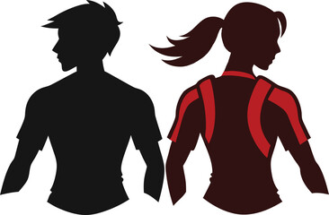 Creative Back to Back Silhouettes.