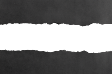 torn black pages with uneven texture edges. set of ripped black paper sheets png isolated on transparent background. document or newspaper mockup.	