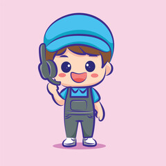 The package courier will send the package vector design