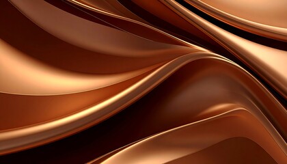 Abstract, flowing, bronze liquid