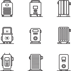Smart Heater Ultra Minimalist 2D Line