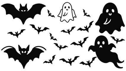 Fototapeta premium halloween vector silhouettes