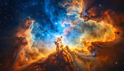 A vibrant cosmic nebula