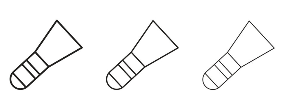 Putty knife icon thin line symbol on white background, editable stroke vector illustration