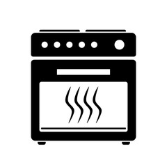 Household Oven Cooker Heating Food Icon Illustration Vector Silhouette