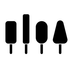 Frozen Ice Lolly Popsicle Icon Illustration Vector Silhouette
