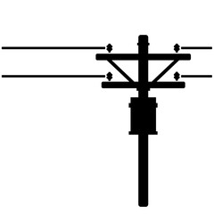 Obraz premium High Voltage Power line Electrical Supply Icon illustration vector