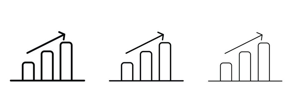 Marketing strategy icon thin line symbol on white background, editable stroke vector illustration