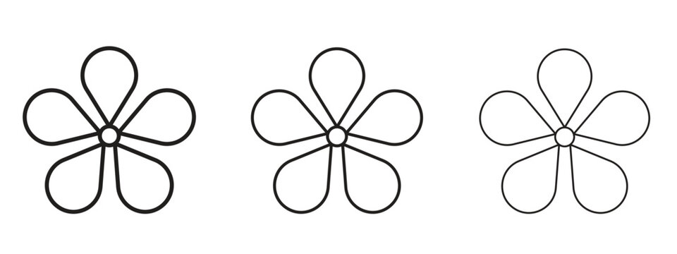 Hypericum icon thin line symbol on white background, editable stroke vector illustration