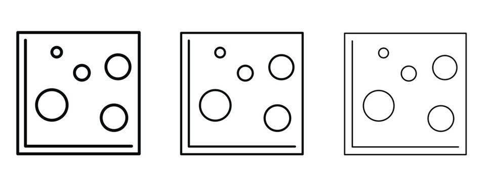 Heat Map icon thin line symbol on white background, editable stroke vector illustration