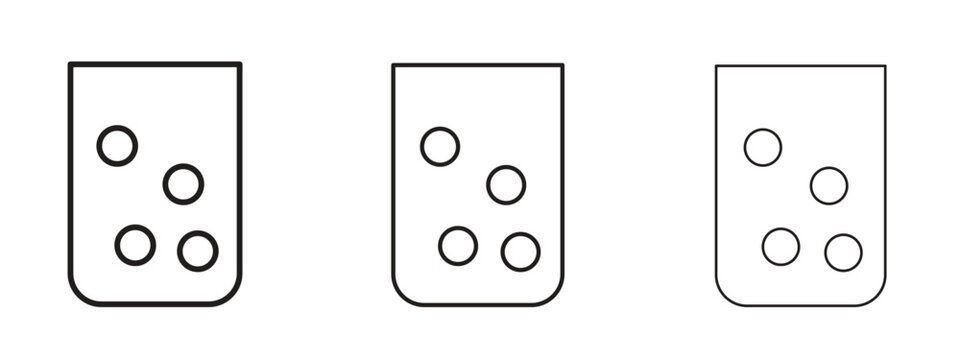 Hard Water icon thin line symbol on white background, editable stroke vector illustration