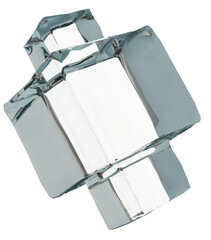 Ice abstract box 3D abstract shape