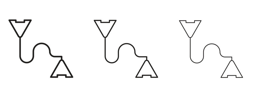 Exercise bands icon thin line symbol on white background, editable stroke vector illustration