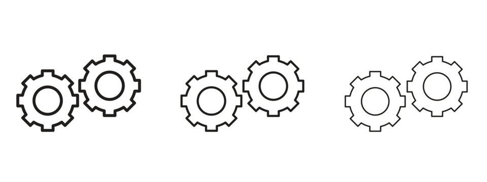 Devops icon thin line symbol on white background, editable stroke vector illustration