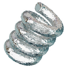 Ice spiral 3D abstract shape