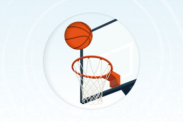 Basketball Action Moment with Abstract Visual Effects.
