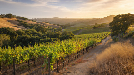 Naklejka premium vineyard in tuscany italy