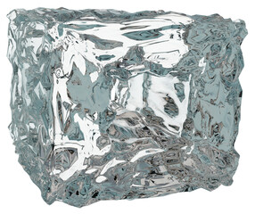 Ice square tube 3D abstract shape