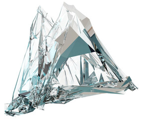 Ice triangle 3D abstract shape