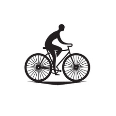 Obraz premium Minimalist Bicycle Black and White Silhouette