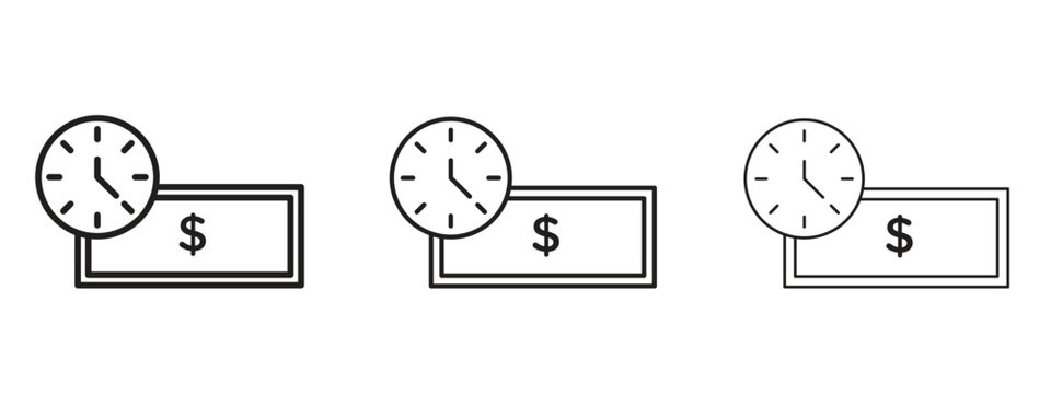 Annuity icon thin line symbol on white background, editable stroke vector illustration