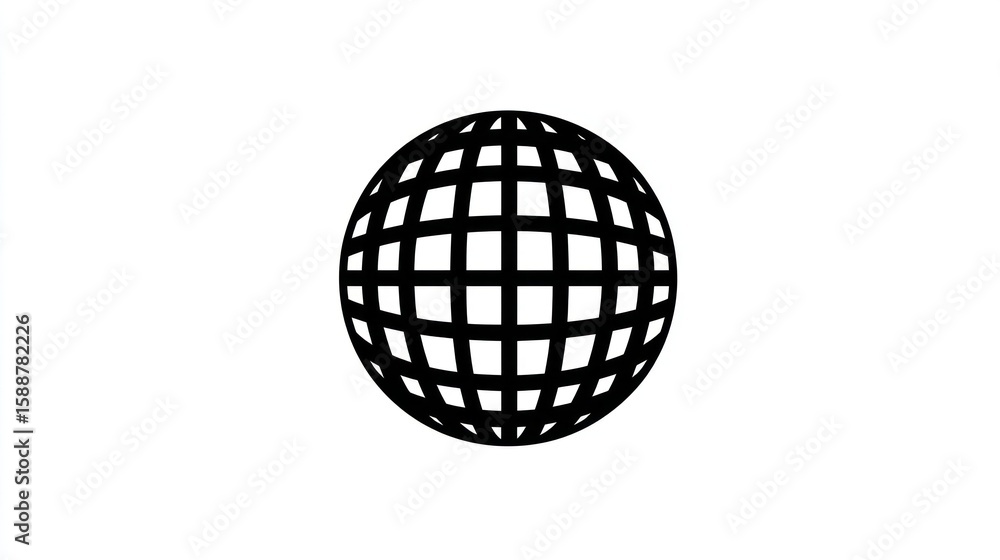 Poster global network emblem: a sleek, minimalist image of a global network. the image captures the essence