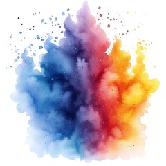 Fototapeta premium Exploding Watercolor Splash of Colors and Tiny Sparkling Details.