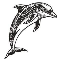 A graceful dolphin leaping out of the water