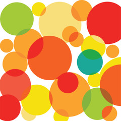 Colorful Seamless Pattern of Abstract Circle Clusters