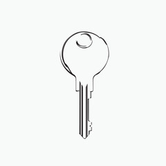 key isolated on white