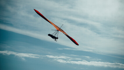 Paragliding in the sky
